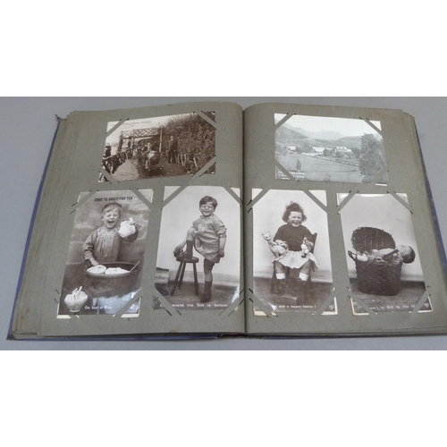 298 - Postcards, an album of colour and monochrome postcards c.1910 to include Raphael Tuck & Sons' M Jacq... 