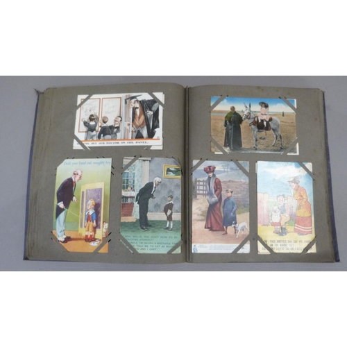 298 - Postcards, an album of colour and monochrome postcards c.1910 to include Raphael Tuck & Sons' M Jacq... 