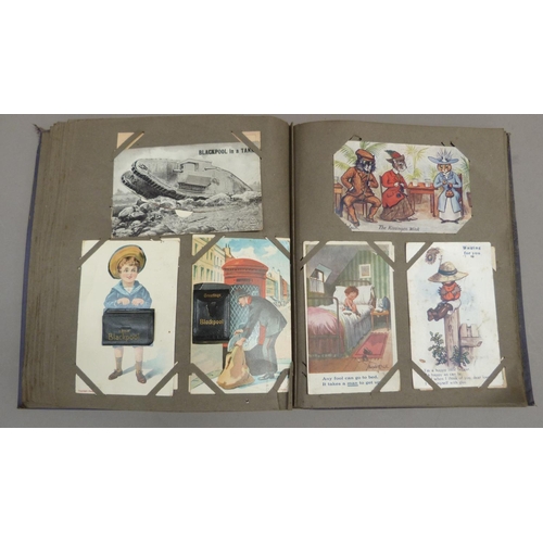 298 - Postcards, an album of colour and monochrome postcards c.1910 to include Raphael Tuck & Sons' M Jacq... 