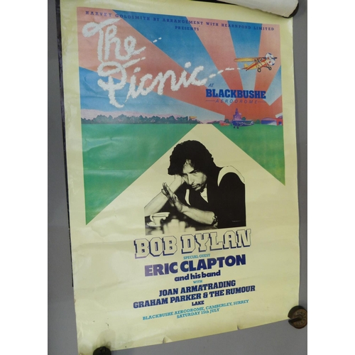 344 - A Bob Dylan and special guest Eric Clapton Concert 'The Picnic at Blackbushe Aerodrome, Harvey Golds... 