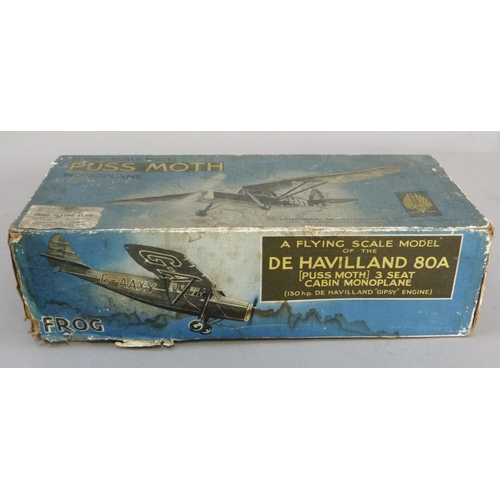 40B - A Frog Flying scale model of the De Havilland 80A (Puss Moth) 3 seat cabin monoplane, in original bo... 