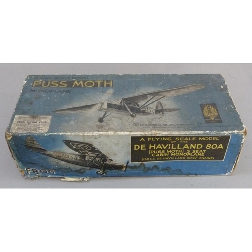 40B - A Frog Flying scale model of the De Havilland 80A (Puss Moth) 3 seat cabin monoplane, in original bo... 