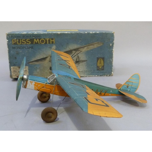 40B - A Frog Flying scale model of the De Havilland 80A (Puss Moth) 3 seat cabin monoplane, in original bo... 