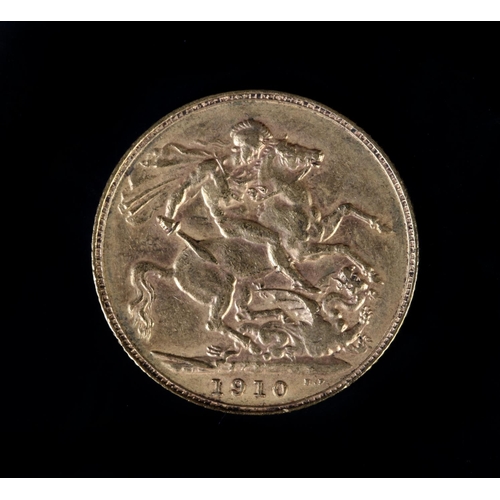 417 - An Edward VII sovereign 1910