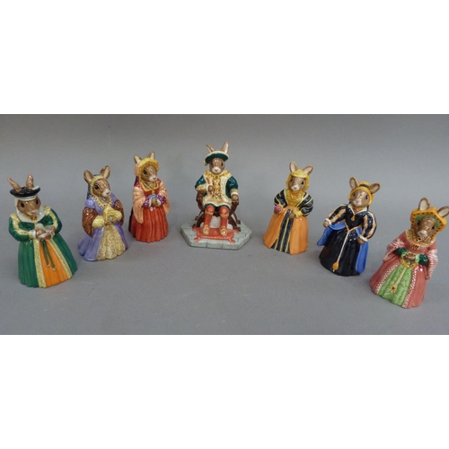 14 - A Royal Doulton Bunnykins set of Henry VIII and his six wives, average height 11cm, all with boxes