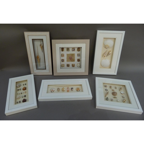 150 - A quantity of shell pictures, etc, various sizes