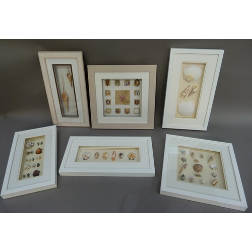 150 - A quantity of shell pictures, etc, various sizes