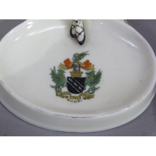 5 - A Carltonware crested china 'I'm Forever Blowing Bubbles' with Blackpool crest, 11cm; together with ... 