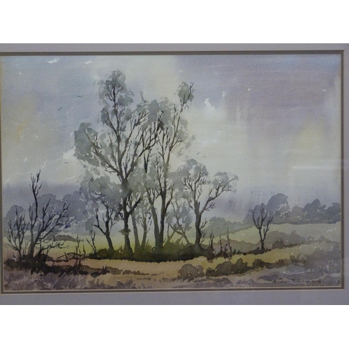 374 - Duncan Russell - wooded landscape, watercolour, signed in pencil and dated 1978 lower right, 37cm x ... 