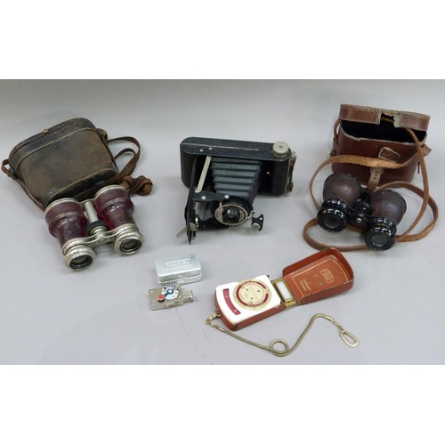 156B - A pair of early 20th century night and day achromatic pair of field glasses in original case, a pair... 