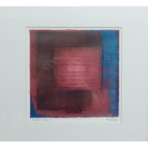 112 - ARR TIM HARBRIDGE (20th century), Shibumi Red 10, screenprint, titled and signed to margin, 30cm x 3... 