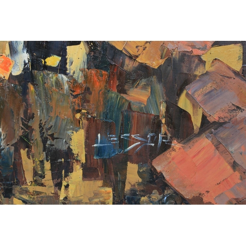 4 - MARVUA LESSOR (b.1960), Market Place, oil on canvas, signed to lower right and verso dated 2003, app... 