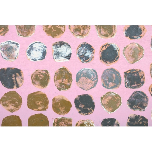 44 - ARR DRUIE BOWETT (1924-1998) Untitled, formation in pink, mixed media, paper on board, unsigned, 28c... 