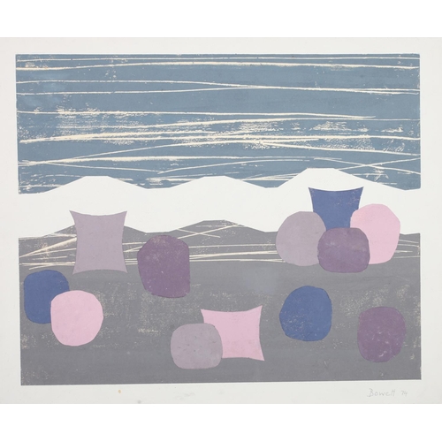 45 - ARR DRUIE BOWETT (1924-1998) Landscape, Cornwall, mixed media, on card, a pair, signed and dated (19... 