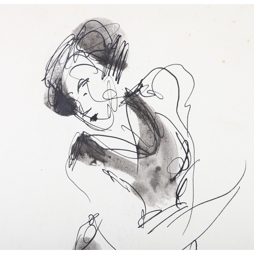 55 - ARR JEAN-GEORGES SIMON (Hungarian 1894-1968) Ballet Dancer, ink line and wash, initialled and dated ... 