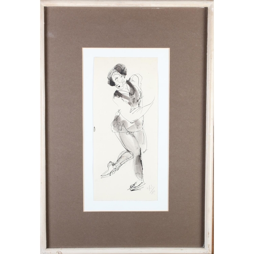 55 - ARR JEAN-GEORGES SIMON (Hungarian 1894-1968) Ballet Dancer, ink line and wash, initialled and dated ... 