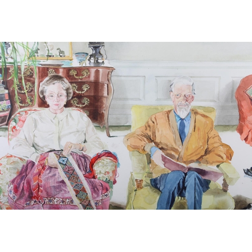 74 - ARR HARRY MORE GORDON (1928-2015), Lord and Lady Harewood in their Sitting Room, Harewood House, Yor... 