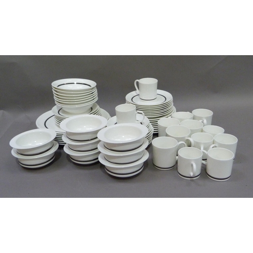 69 - A Wedgwood dinner service Susie Cooper  Charisma design comprising plates in three sizes, consommé c... 