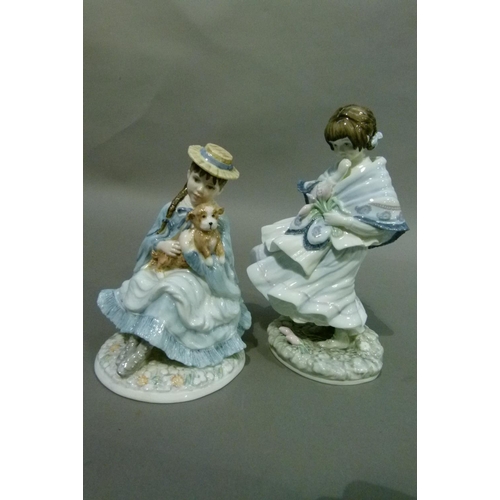 62 - Two Coalport china figures, Visiting Day inspired by the Hospital For Sick Children, with certificat... 