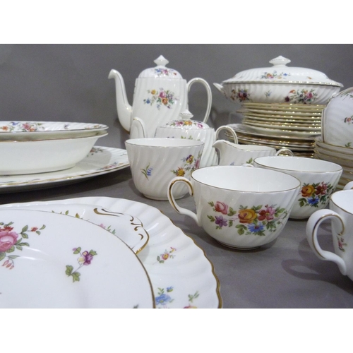 80 - An extensive Minton china tea coffee and dinner service of Marlow pattern comprising coffee pot, fiv... 