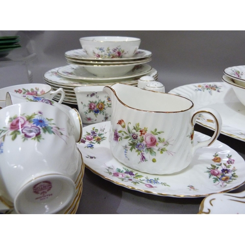 80 - An extensive Minton china tea coffee and dinner service of Marlow pattern comprising coffee pot, fiv... 