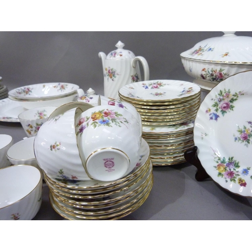 80 - An extensive Minton china tea coffee and dinner service of Marlow pattern comprising coffee pot, fiv... 