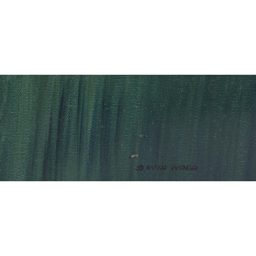 214 - Wood, David, (1937-2020), evening estuary, on canvas, signed to lower right, 50.5cm x 40cm