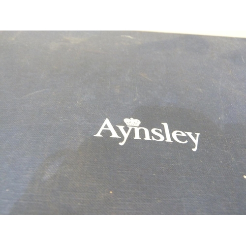 194 - Aynsley china set of six coffee cans and saucers, Will Tudor design, in original box