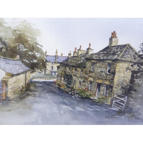 257 - John Sibson, 20th century, Yorkshire Village Street Scene, Watercolour, signed to lower right, 33.5c... 