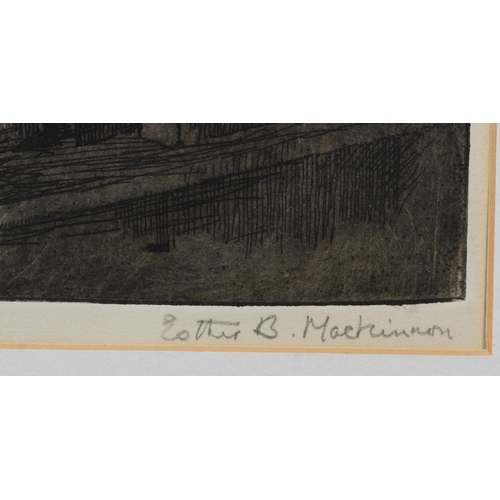 126B - BY AND AFTER HERBERT REEVE (1870 -?) The Farm Road, black and white etching, titled and signed in pe... 