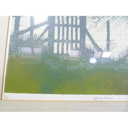 208 - By and after J Degnan, Summer Haze and Spring Dawns, screen print 57/60 and 12/60, titled and signed... 