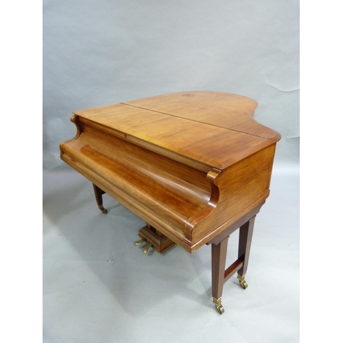 359 - A mahogany baby grand piano by Gors & Kallmann of Berlin, no*61433 stamped to the frame and no 60683... 