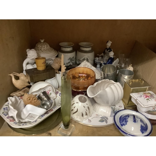 96 - A quantity of miscellaneous ceramics, glassware, etc. including Royal Crown Derby Derby Posies patte... 