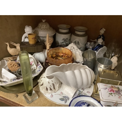 96 - A quantity of miscellaneous ceramics, glassware, etc. including Royal Crown Derby Derby Posies patte... 