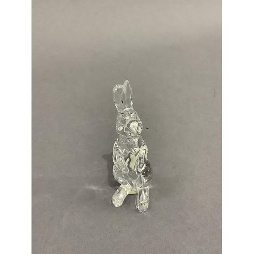 23 - A Waterford crystal rabbit with label, 9cm