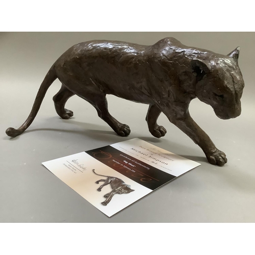 53 - A bronze sculpture 'Big Shot' by Michael Simpson, UK edition number 5/30, artist's proof of a mounta... 