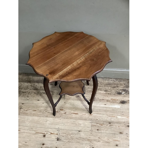 194 - An Edwardian mahogany window table with under tier