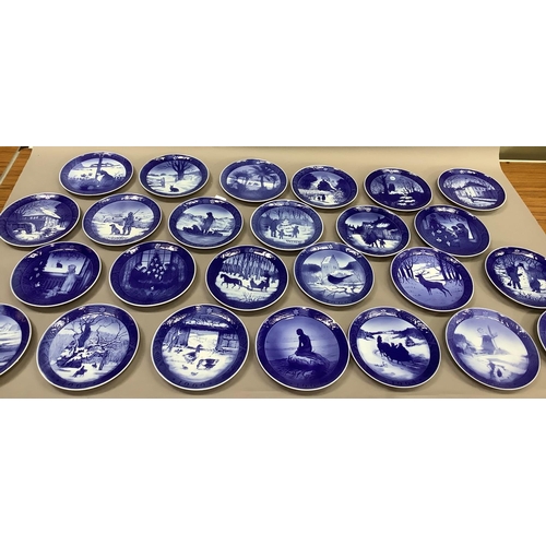 135 - A set of Royal Copenhagen Christmas plates running from 1960 to 1985 (1961 missing)