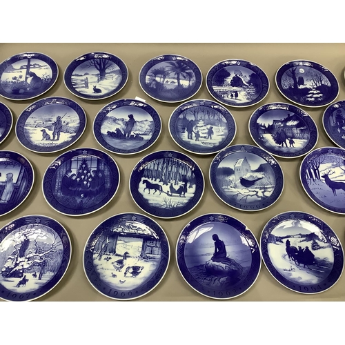 135 - A set of Royal Copenhagen Christmas plates running from 1960 to 1985 (1961 missing)