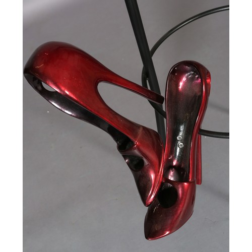 299 - ARR Michael Benn (1937-2017)
The Invisible Nude, a red and black enamel sculpture of a female form r... 