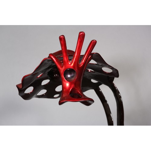 299 - ARR Michael Benn (1937-2017)
The Invisible Nude, a red and black enamel sculpture of a female form r... 