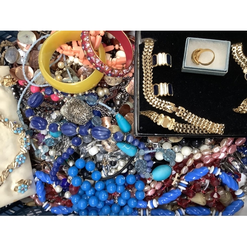 358 - A collection of costume jewellery including bangles, bracelets and necklaces