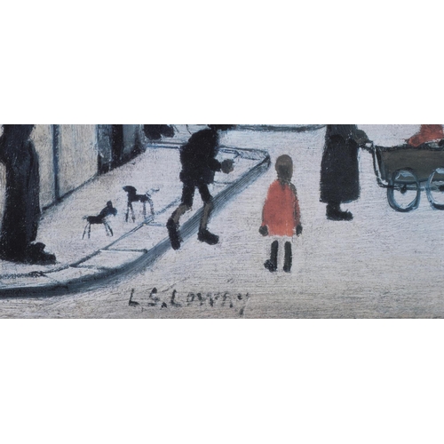 391 - After Laurence Stephen Lowry (1886-1976), street scene (Southport), colour reproduction, unsigned, 4... 