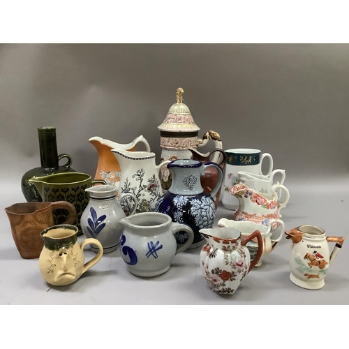 244 - A collection of 19th century and later jugs