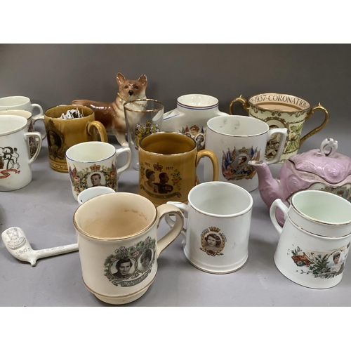 258 - A quantity of Royal commemorative ware including early 20th century and later