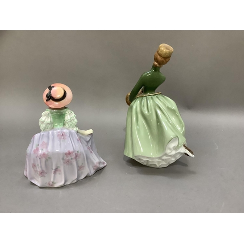 101 - Two Royal Doulton china figures of Delicia HN1663 and Grace HN2318, 20cm and 15cm