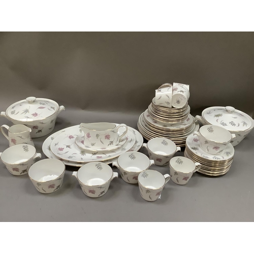 337 - A Tuscan china tea and dinner service of Windswept pattern, briefly comprising plates in three sizes... 