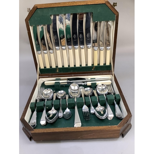 348 - A canteen of chromium cutlery