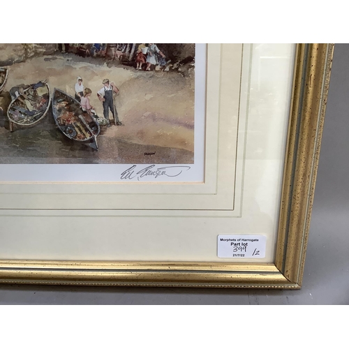 399 - Sturgeon, colour print of Staithes, signed in pencil to the margin together with a limited edition p... 