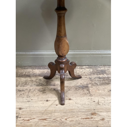 458 - A Victorian oak octagonal pedestal table inlaid with various woods in a geometric design within cros... 